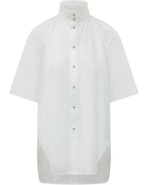 DARKPARK Oversized Solid Shirt - White