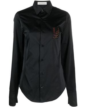 Ludovic de Saint Sernin Logo Denim Shirt - Black