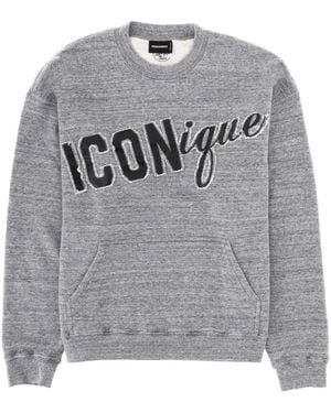 DSquared² Graphic Crew Neck Sweatshirt - Gray
