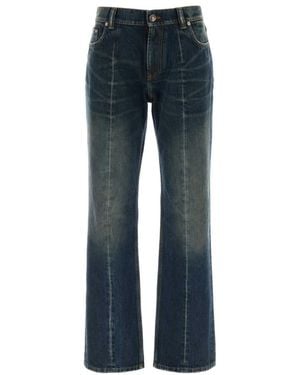 Versace Flared Mid Rise Jeans - Blue