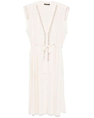 Seventy Bead-Embellished Midi Dress - White