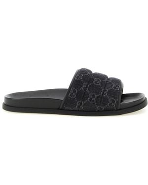 Gucci Logo Slides - Black
