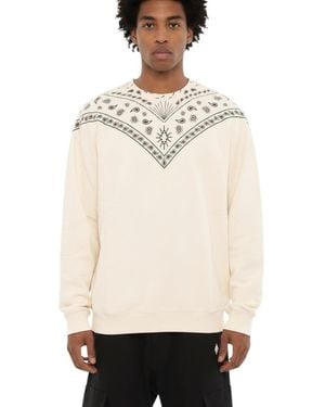 Marcelo Burlon Crew Neck Sweatshirt - Natural
