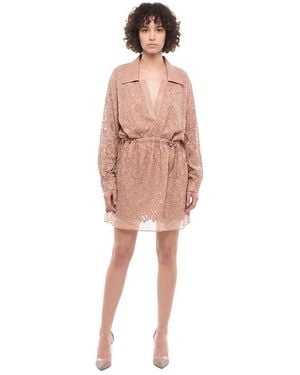 Stella McCartney Animal Print Shirt Dress - Pink