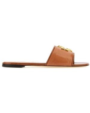 Tory Burch Logo Sandals - Brown