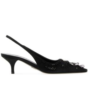 Prada Embellished Pumps - Black