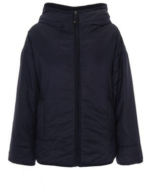 Max Mara Solid Hood Jacket - Blue