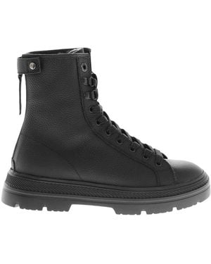 Woolrich Textured Military Boots - Black
