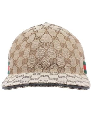 Gucci Gg Logo Baseball Cap - Natural