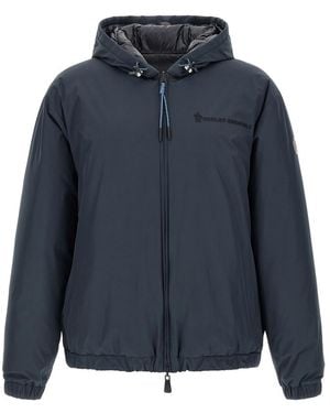 Moncler Solid Hood Jacket - Blue
