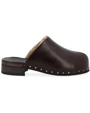Our Legacy Leather Mules - Brown