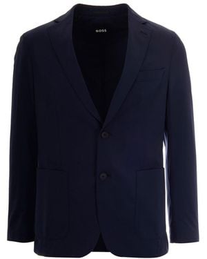 BOSS Notched Lapel Jacket - Blue