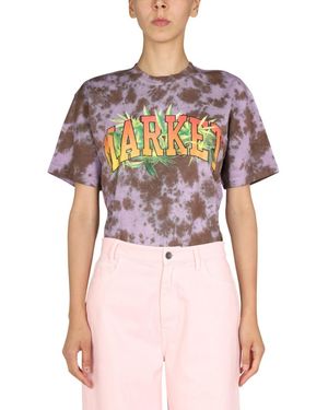 Market Graphic Crew Neck T-Shirt - Pink