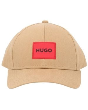 HUGO Logo Patch Baseball Cap - Pink