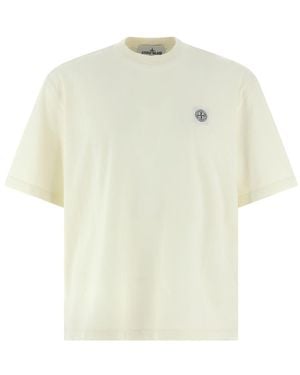 Stone Island Ivory Logo Patch T-Shirt - White