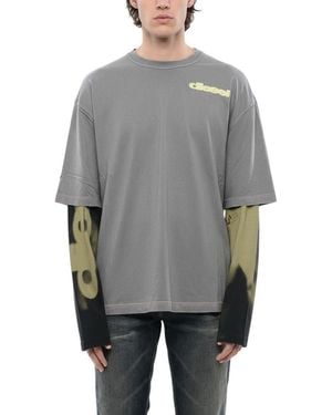 DIESEL Crew Neck T-Shirt - Grey