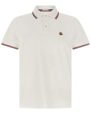 Moncler Logo Slim Polo - White