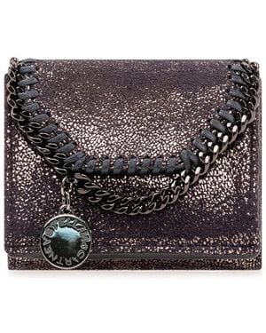 Stella McCartney Trifold Wallet With Chain Detail - Grey