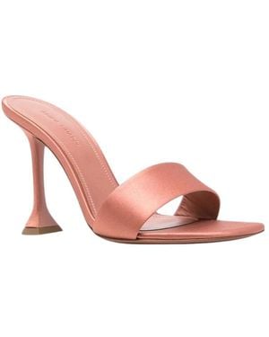 AMINA MUADDI Satin Andreea Heels - Pink