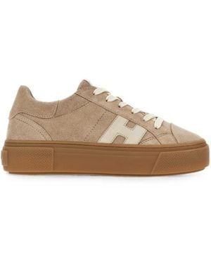 Hogan H705 Leather Sneakers - Brown