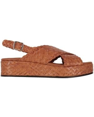 LA ROSE Braided Heels - Brown