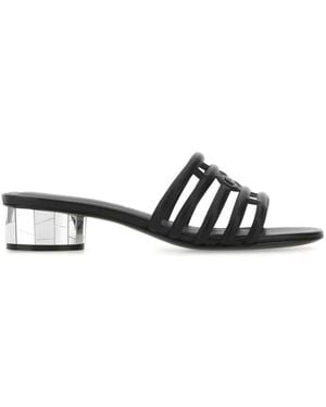 Ferragamo Leather Heels - White