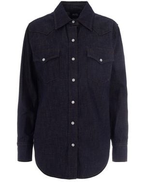 A.P.C. Straight Solid Shirt - Blue