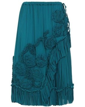 Dries Van Noten Embellished Midi Skirt - Blue