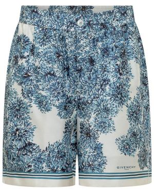 Givenchy Floral Shorts - Blue