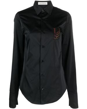 Ludovic de Saint Sernin Logo Denim Shirt - Black