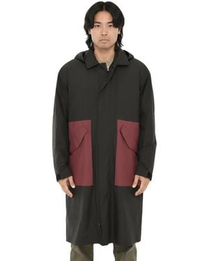 Woolrich Relaxed Solid Trench Coat - Red