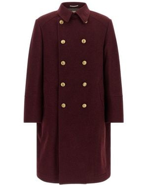 Brunello Cucinelli Double Breasted Coat - Red