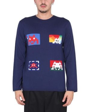 Comme des Garçons Crew Neck Sweater - Blue
