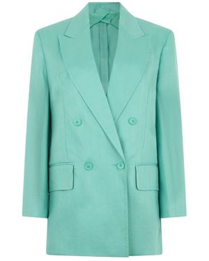 Max Mara Peaked Lapel Blazer - Green