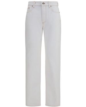 Versace Straight High Rise Jeans - Gray