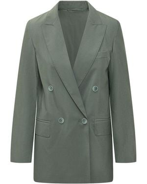 Max Mara Notched Lapel Blazer - Green