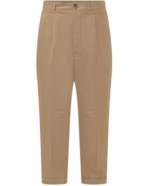 Ami Paris Solid Chino Pants - Natural