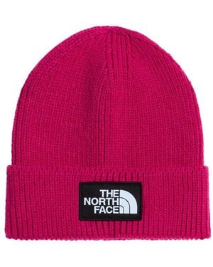 The North Face Logo Beanie Cap - Pink