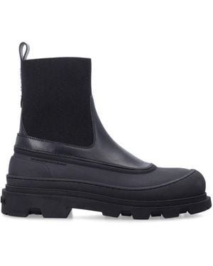 Moncler Leather Boots - Blue