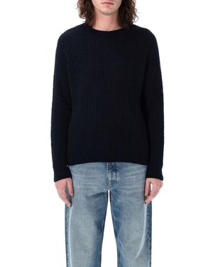 Hello Sunflower Crewneck Knit Sweater - Black