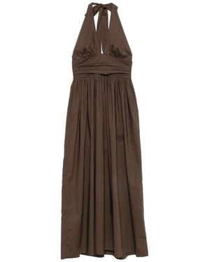 Matteau Halter Neck Maxi Dress - Brown