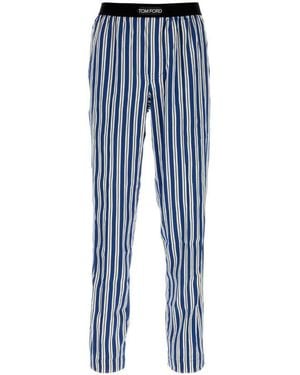 Tom Ford Stripes Pyjama - Blue