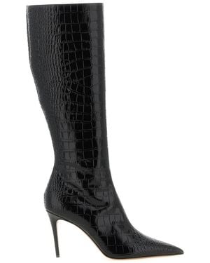 Paris Texas Vera Leather Boots - Black