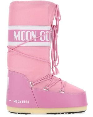 Moon Boot Logo Icon Boots - Pink