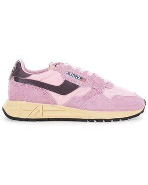 Autry Logo Reelwind Sneakers - Pink