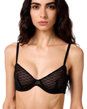 Elisabetta Franchi Textured Bikini Top Swimwear - Black