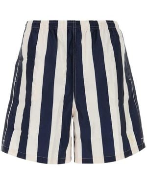 Ami Paris Stripes Swim Shorts - Blue