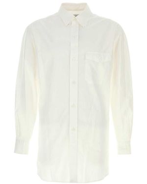 Yohji Yamamoto Solid Cotton Shirt - White