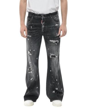 DSquared² Flared Mid Rise Jeans - Black