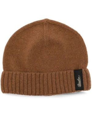 Borsalino Logo Beanie Cap - Brown